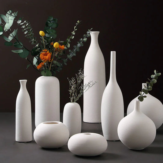 La Rana White Ceramic Vase