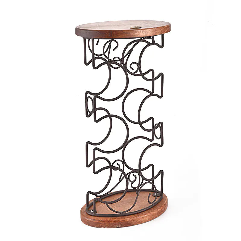 Wooden Wrought Wine Rack