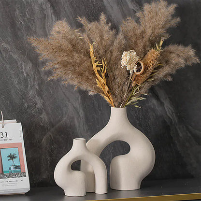 Nordic Ceramic Vase For Dried Flowers