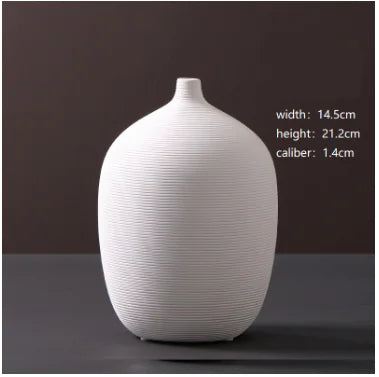 La Rana White Ceramic Vase
