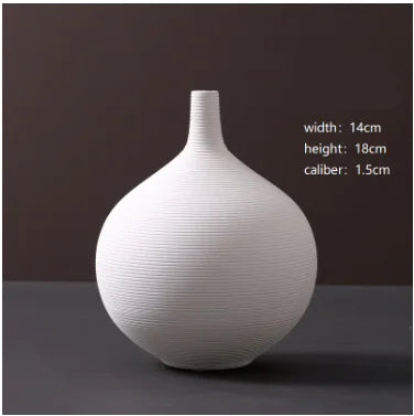 La Rana White Ceramic Vase