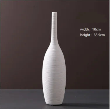 La Rana White Ceramic Vase