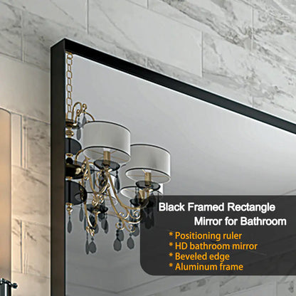 Gloss Black Bathroom Mirror
